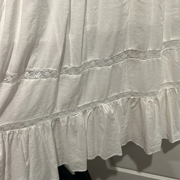 Reformation White Sleeveless Ruffled Bust Midi Dress - Picture 7 of 7